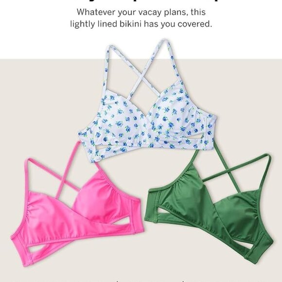 Victoria's Secret Pink Body Wrap Bikini Top S- NEW - Picture 4 of 4